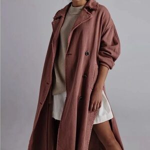 Free People Dusty Rose Trench Coat